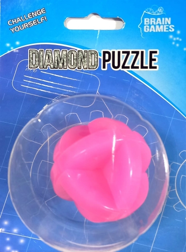 Brain Games diamant/puzzle 5 cm 4 tipuri 4 culori pe blister
