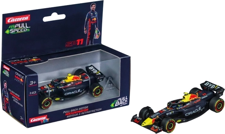 Model auto Carrera Red Bull Sergio Pérez 1:43 cu mecanism de retragere (pull-back)