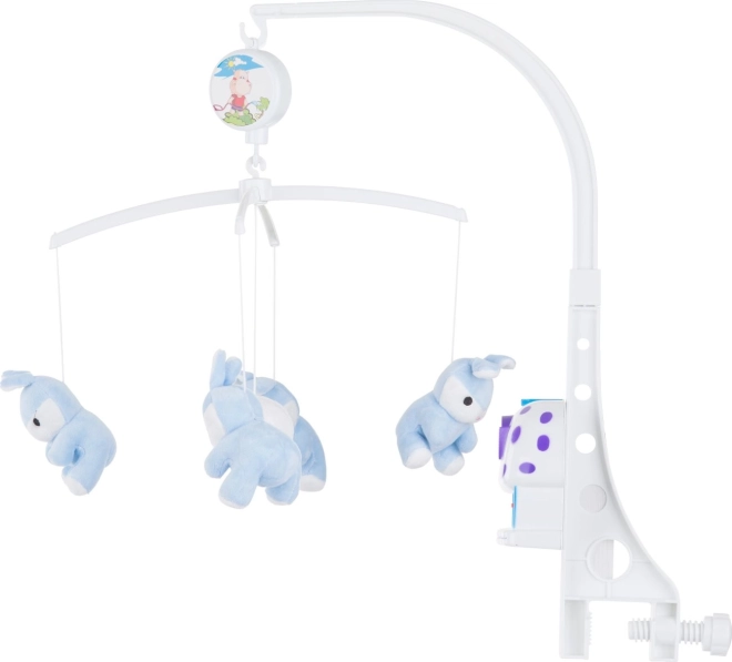 Carusel muzical suspendat Iepurași albaștri CHIPOLINO