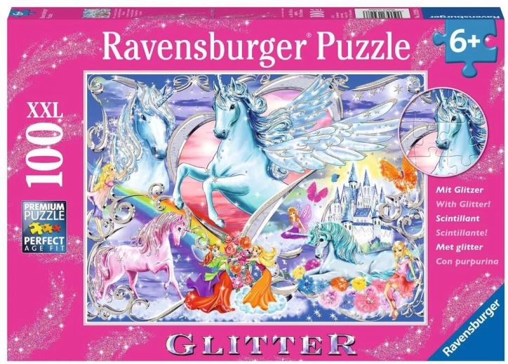 RAVENSBURGER Puzzle strălucitoare Vis ecvestru XXL 100 piese
