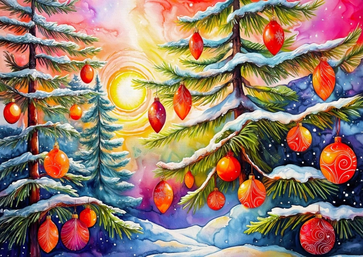 Puzzle Enjoy Răsărit de Crăciun 1000 de piese