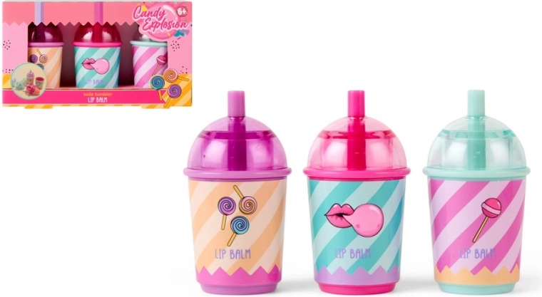 Create It! Candy balsam de buze în recipient – set 3 buc