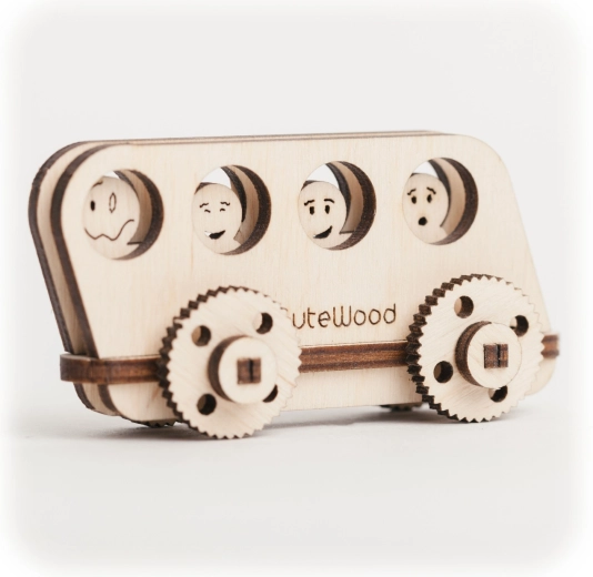 Cutewood puzzle 3D din lemn Autobuz