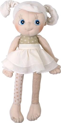 Rubens Barn EcoBuds daisy, prima păpușă moale din bumbac organic 35 cm