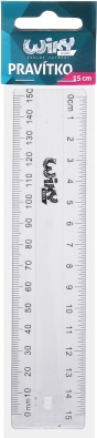 Riglă transparentă de 15 cm