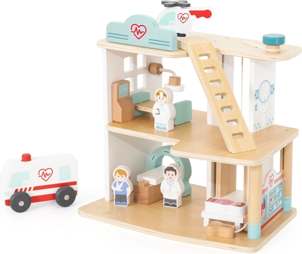 Spital din lemn Viga Toys cu accesorii