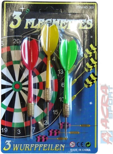 Acra săgeți colorate cu vârf metalic – set 3 buc