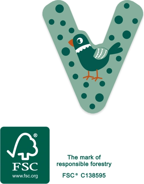 small foot literă din lemn V