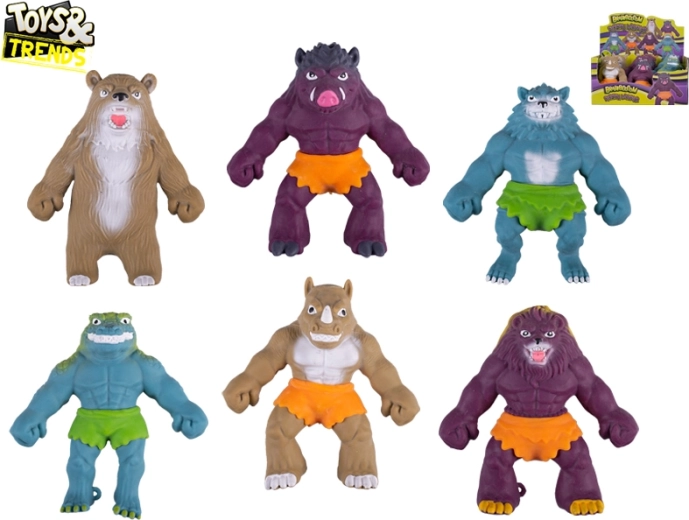 Toys&Trends Brainboooom figurină elastică monstru prădător 14 cm (mix 6 tipuri) 12 buc. în cutie display
