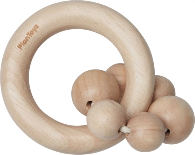PlanToys Zornăitoare cu mărgele, naturală