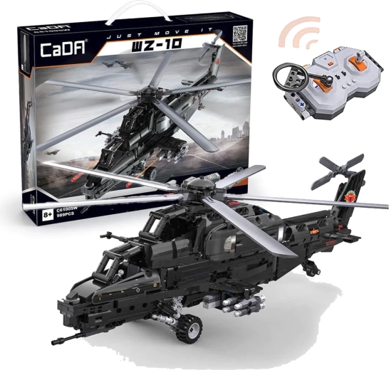 Set de construcție CaDA RC elicopter de atac WZ-10, 989 piese