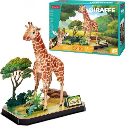 CUBICFUN puzzle 3D girafă 43 piese