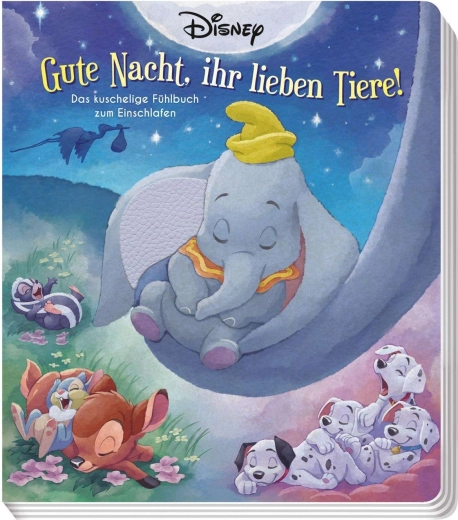 Disney carte tactilă pentru adormit „Gute Nacht, ihr lieben Tiere!“ - 1 bucată