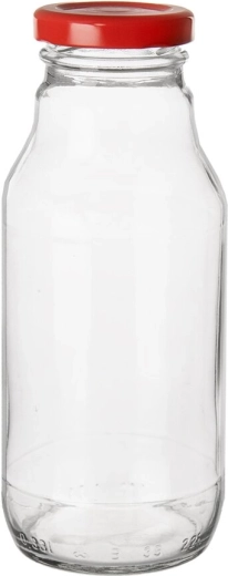 Sticlă din sticlă cu capac cu filet 0,33 l