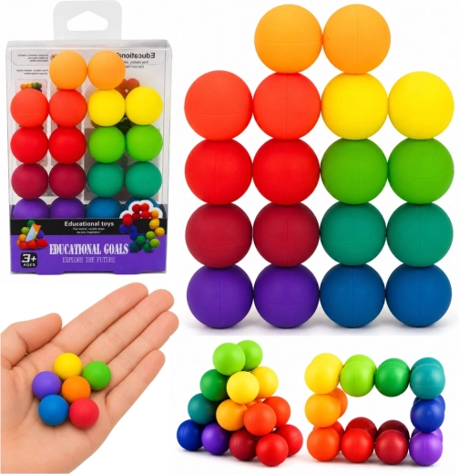 Biluțe magnetice colorate Montessori – joc logic și antistres
