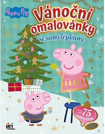 Cărți de colorat de Crăciun cu autocolante Peppa Pig