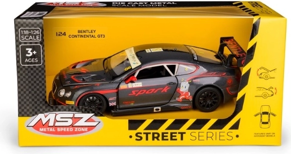 Model de colecție Bentley Continental GT3 la scara 1:24, gri