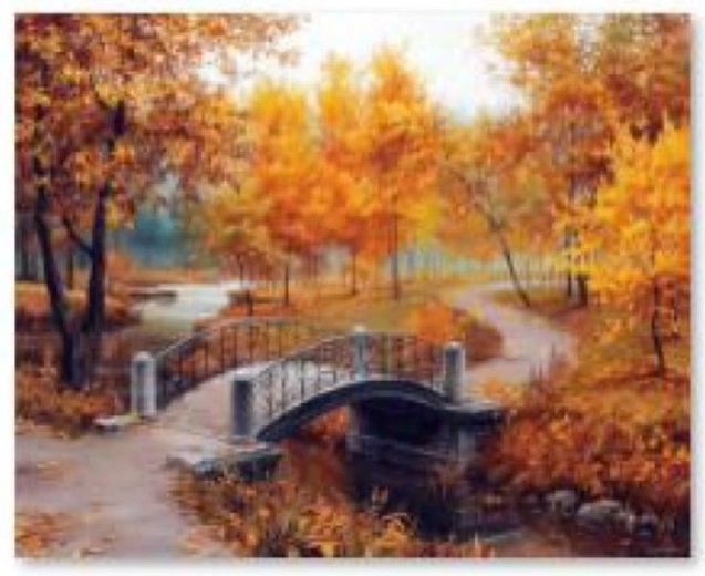 Broderie cu diamante (diamond painting) Parc toamna 40 × 30 cm - 1 bucată