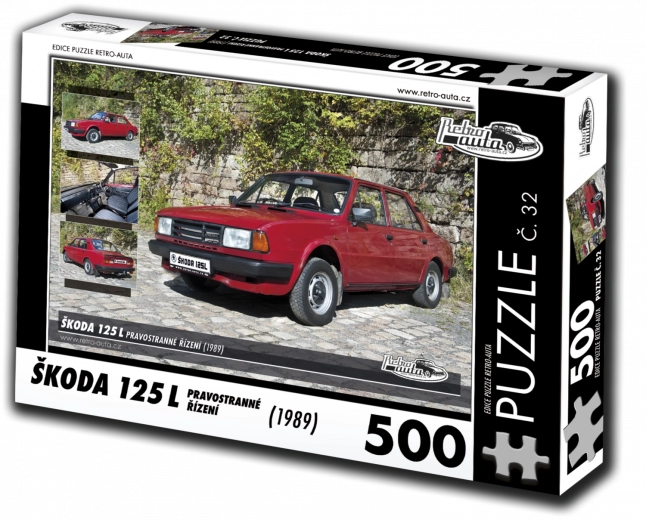 Puzzle RETRO-AUTA Škoda 125 L cu volan pe dreapta 500 piese