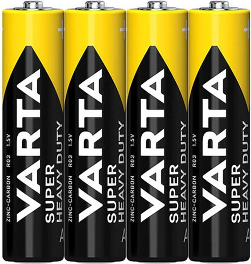 Baterii micro AAA VARTA SuperLife, zinc-carbon, 4 bucăți