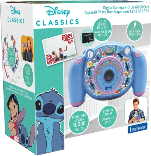 Cameră HD și aparat foto pentru copii Lexibook Stitch cu card SD