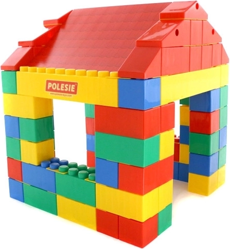Wader XXL set de construcție căsuță din cuburi mari (134 piese)