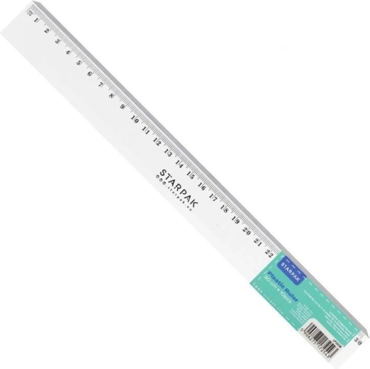 Riglă din plastic transparentă 30 cm Starpak - 1 bucată
