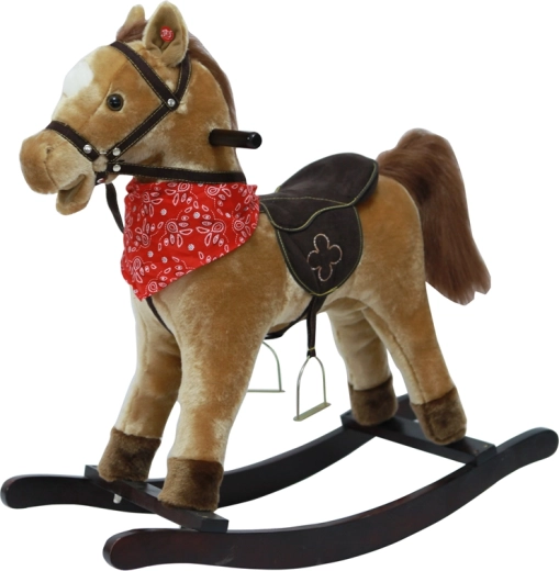 Cal balansoar maro deschis cu sunete și bot mobil