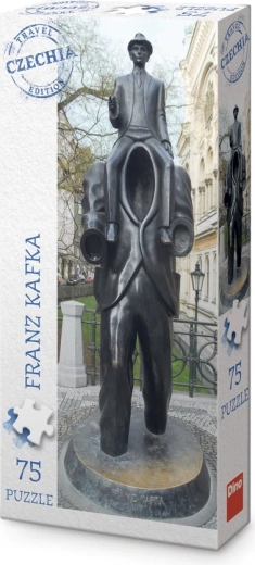 Puzzle panoramic Dino, ediția turistică Cehia – monumentul lui Franz Kafka (75 de piese)