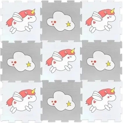 Covoraș puzzle din spumă SmilyPlay cu unicorni