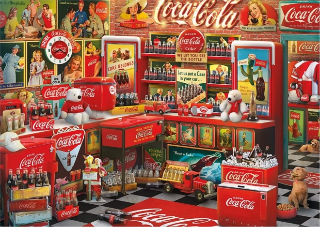 Puzzle SCHMIDT Coca-Cola – magazin nostalgic, 1000 piese