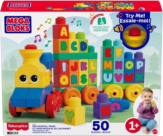 Fisher-Price trenuleț muzical cu cuburi ABC