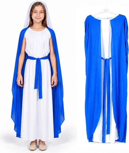 Costum pentru copii al Fecioarei Maria pentru ieslea vie, 110 cm