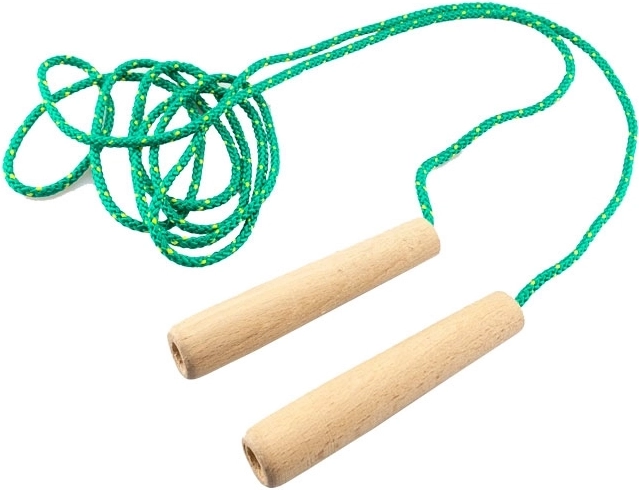 Sfoară de sărit de calitate 2 m cu mânere din lemn