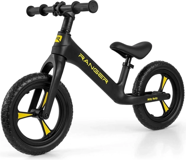 Bicicletă de echilibru pentru copii MILLY MALLY Ranger, neagră