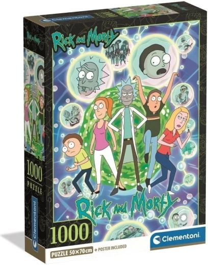 Clementoni puzzle Rick and Morty: colaj multivers 1000 piese