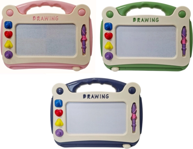 Tăbliță magnetică de desen cu ștampile și stilou