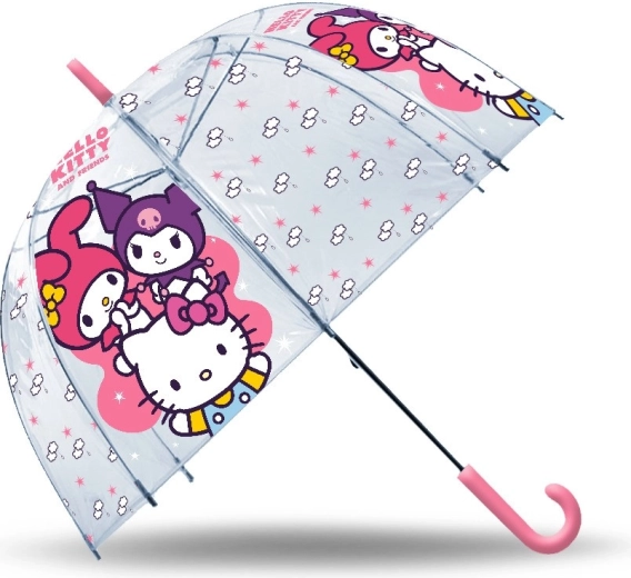 umbrelă manuală transparentă Hello Kitty