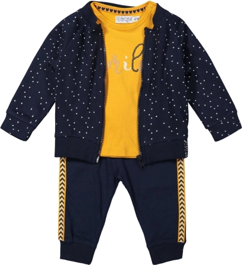 Dirkje set pentru copii 3 piese – hanorac, tricou și pantaloni, albastru