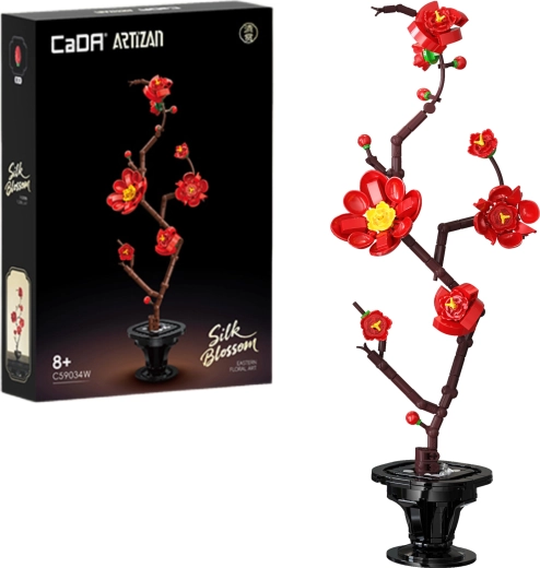 Set de construcție CaDA Silk Blossom – decorațiune florală din cărămizi