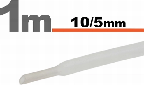 Tub termocontractabil transparent 10 / 5 mm