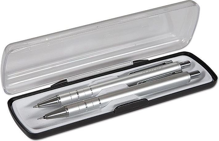 Set cadou Concorde Ring – pix cu bilă argintiu și creion mecanic