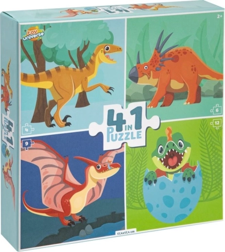 Puzzle dinozauri 4în1 TOY UNIVERSE