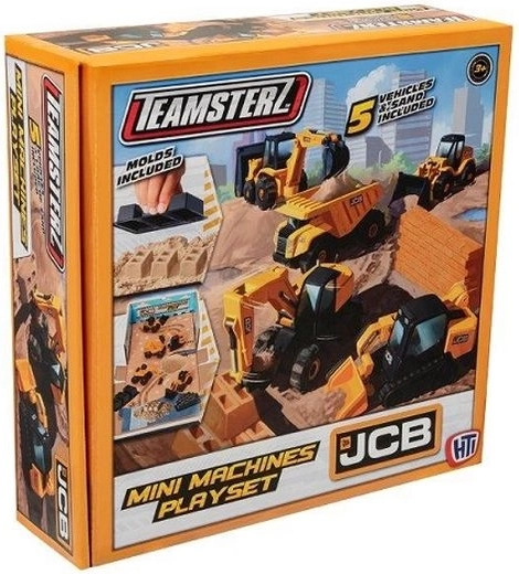Teamsterz JCB set de mini utilaje de construcții cu nisip (5 buc.)