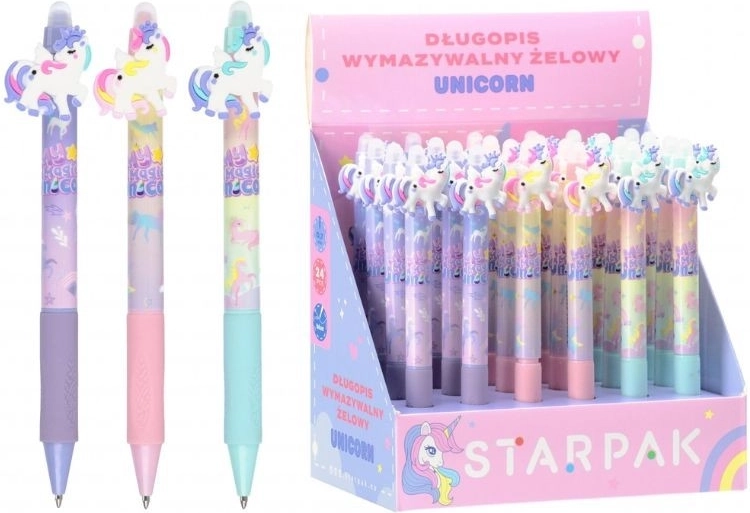 Pix cu gel cu ștergere Unicorn - 1 bucată
