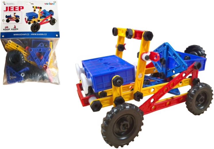 Variant mini Jeep – set de construcție politehnic (209 piese)