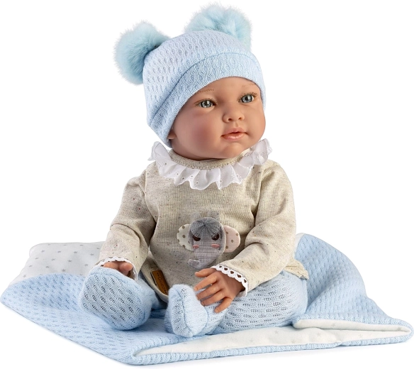 Guca Marc păpușă realistă bebeluș cu greutate, sunete și corp textil moale, 42 cm