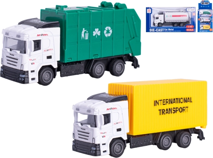 Vehicul tehnic metalic 1:50 cu mecanism de întoarcere, 13 cm