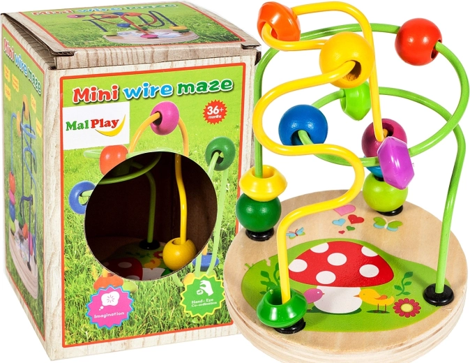 Labirint din lemn cu bile