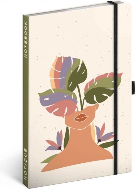 Carnet de notițe NOTIQUE Monstera, liniat, 13 × 21 cm